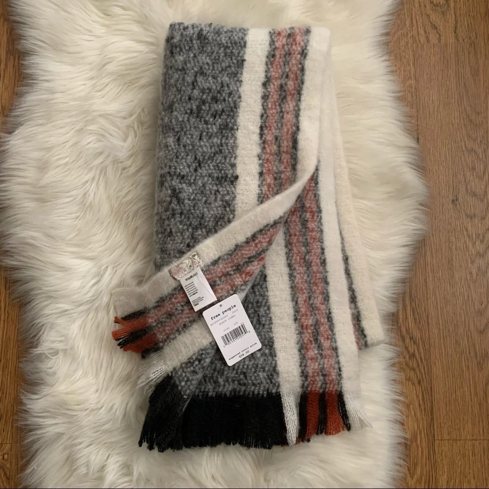 Free People Multicolor Striped Cozy Fridge Scarf